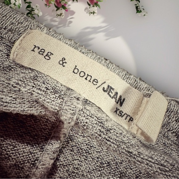 Rag & Bone Heather Gray Marled Slouchy V-Neck Knit Long Sleeve Top Size XS - Picture 2 of 10